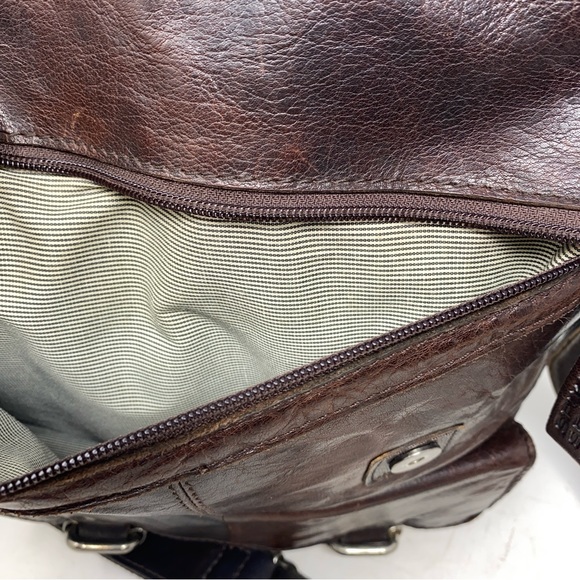 Jack George’s Spikes & Sparrow Brown Leather North/South Messenger Bag in EUC. - Picture 12 of 16